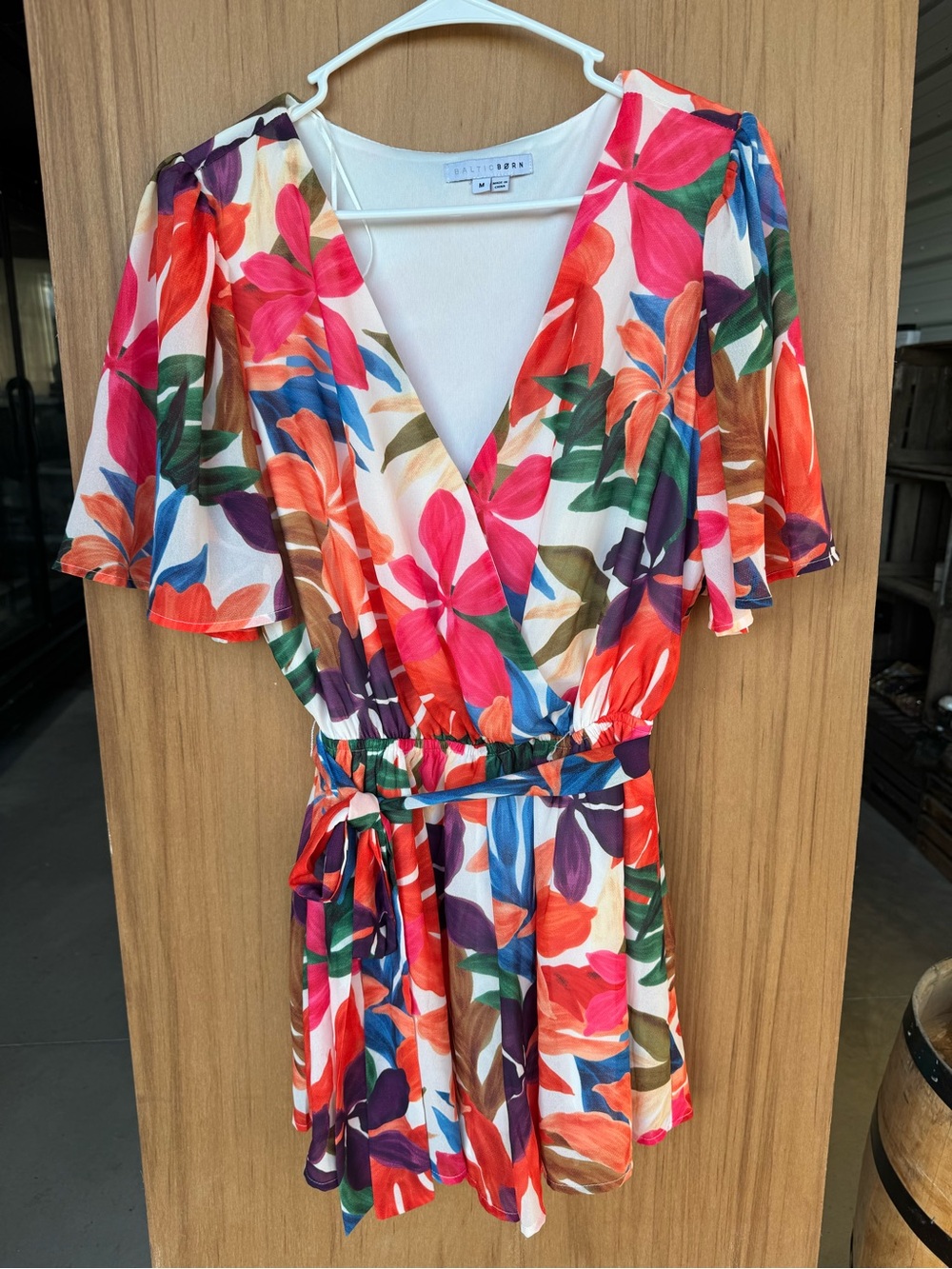 Baltic Born Tropical Floral Wrap Romper Resort Wear